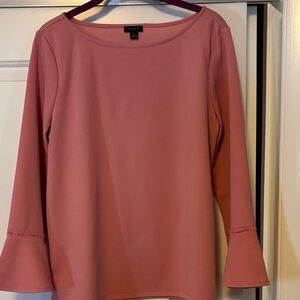 Ann Taylor Factory Mauve Bell Sleeve Blouse